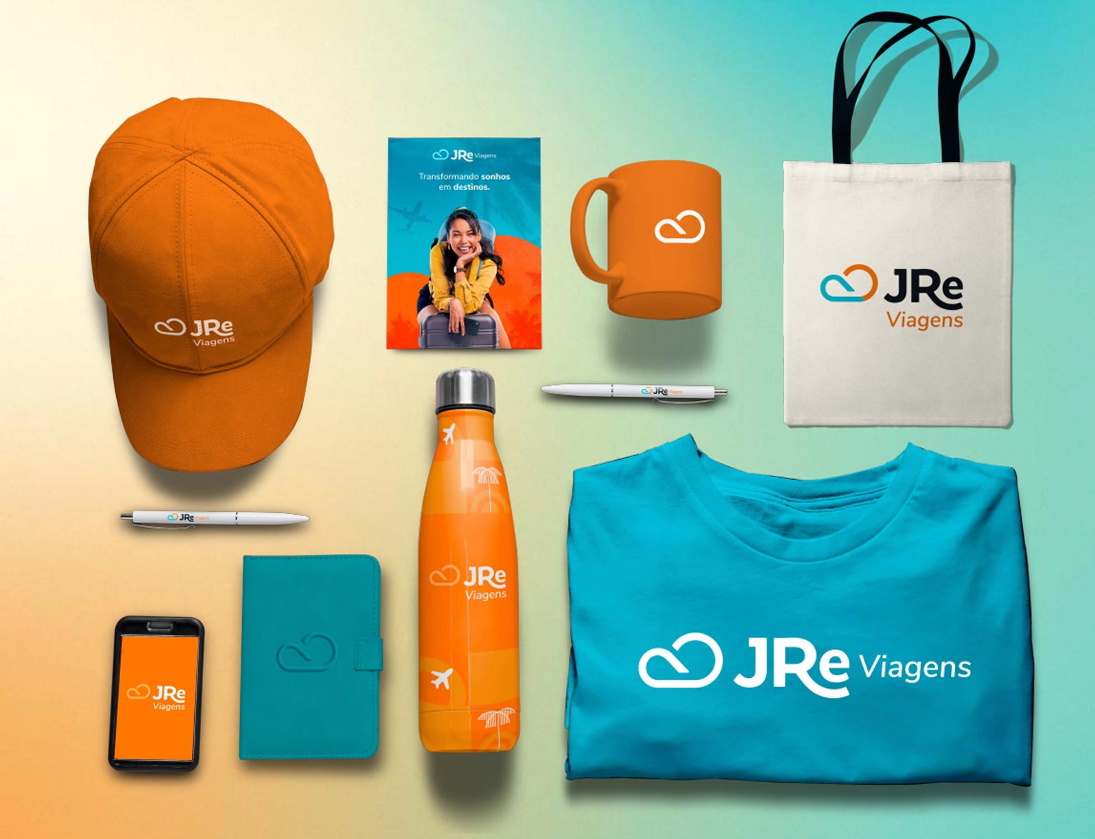 Capa da identidade visual JRe Viagens
