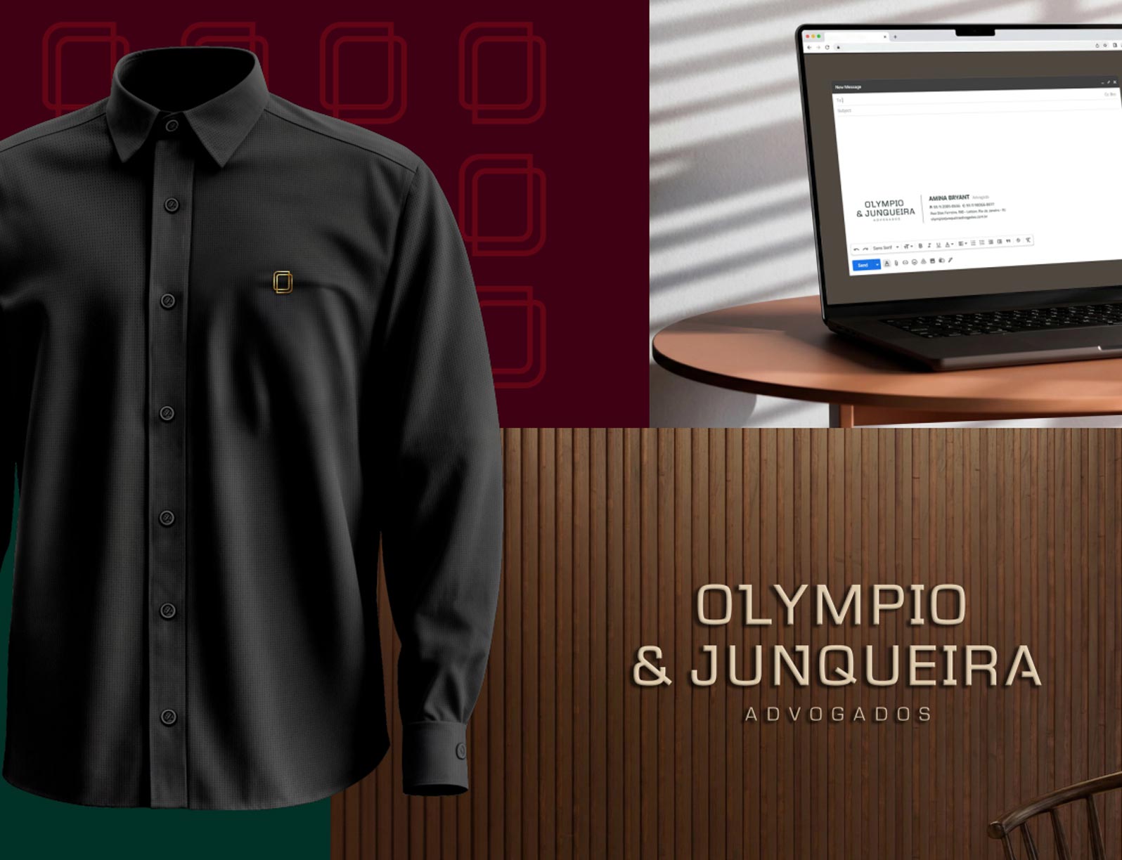 Capa da identidade visual Olympio & Junqueira Advogados